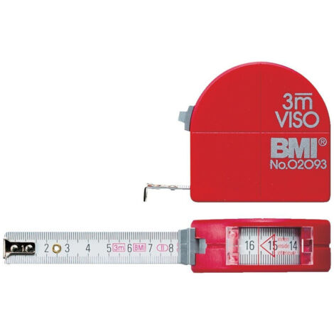 Mtre ruban de poche avec fentre 3 m x 16 mm avec boussole