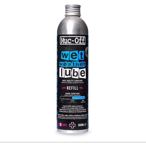 Muc-Off Wet Chain Lube, 300 ml - Lubrificante Catena Bici Biodegradabile, Olio Catena Bici di Tutti i Tipi - Formulato per Condizioni Atmosferiche Umide