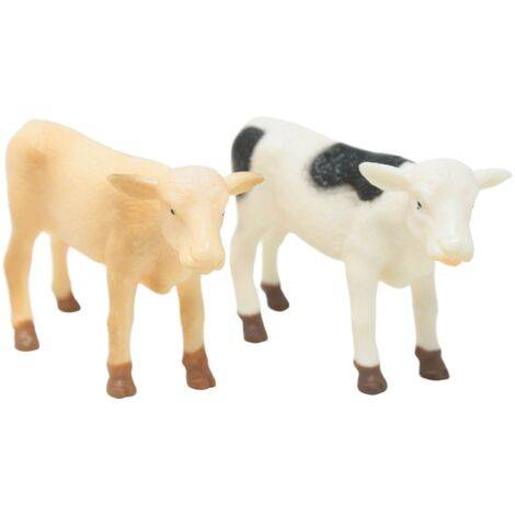 Mucche in Miniatura per Presepe h 6,5 cm 2 Modelli RR86235