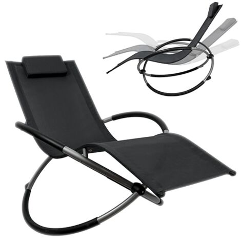 Mucola – Chaise longue à bascule pliable – Tissu respirant et résistant aux intempéries – Charge max 200 kg – Dimensions 160x80x90 cm
