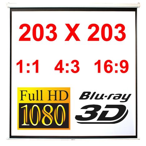 Mucola – Écran de projection 203 cm 110 pouces – Projecteur à rouleau électrique – Toile lourde 500 g/m² – Compatible HDTV – Angle de vision 130°