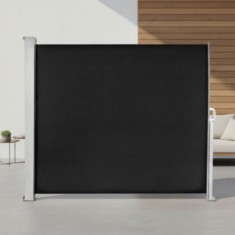 Mucola – Store latéral 160x300 cm – Brise-vue en polyester résistant aux UV – Installation murale avec fonction de retour automatique – Protection contre le vent