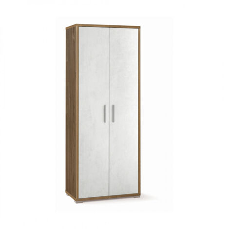 Mueble 2 Puertas 71L x 41P x h182 – Acabado en Madera Nogal y Blanco Opaco – Sarmog