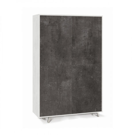 Mueble 4 Puertas 108L x 41P x h161 – Acabado Blanco Opaco y Negro Opaco – Sarmog