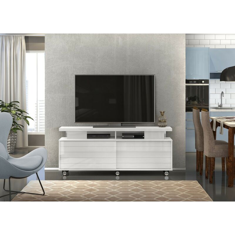 

Bh Design - Mueble AGATHA, multiusos, madera, blanco brillo, 150 cms.