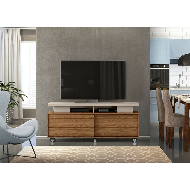 

Bh Design - Mueble AGATHA, multiusos, madera, roble y gris, 150 cms.