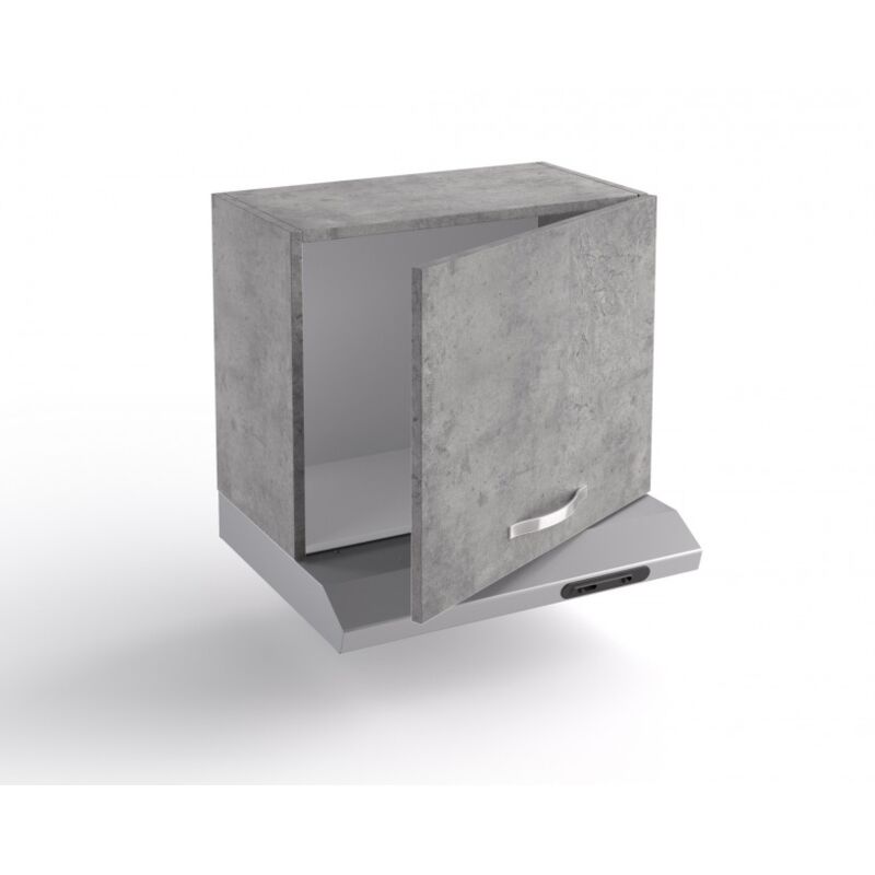 

Mueble alto de cocina 60x31xH48 cm madera gris con puerta y Campana extractora | gris