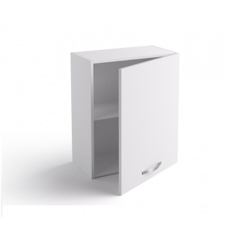 

Mueble alto de cocina 60x33x72 cm de madera blanca mate con una puerta | Blanco
