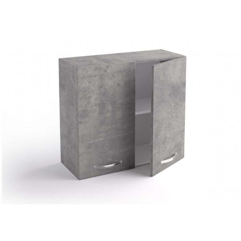 

Mueble alto de cocina 80x33x72 cm de madera Gris con dos puertas | gris
