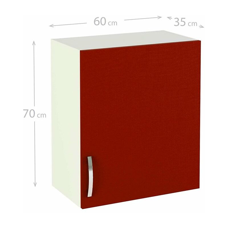 

Meka Block - Mueble alto para cocina 1 puerta Color BURDEOS