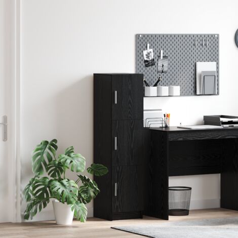Mueble Alto Roble negro 31.5 x 32 x 124 cm Madera contrachapada