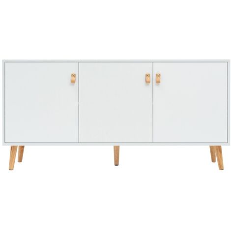 Mueble aparador Md-Tiano 3 puertas acabado blanco, 140cm(ancho) 68cm(altura) 35cm(fondo)