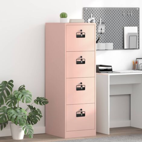 Mueble archivador con cajón 2 pcs Rosa 44 x 50 x 139 cm