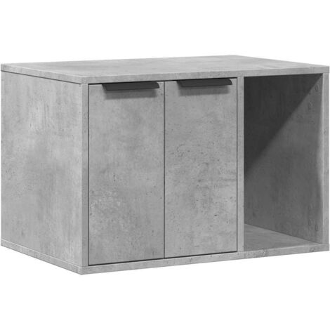Mueble arenero para gatos madera gris hormigón 60x40x40 cm vidaXL