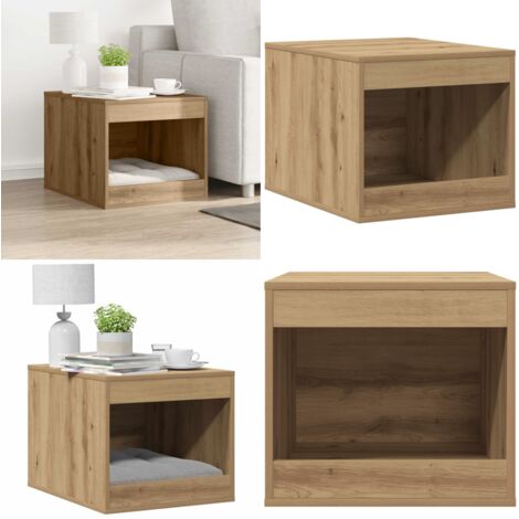 Mueble arenero para gatos madera roble artisian 47x59x42 cm - Caja de arenero para gatos - Arenero para gatos