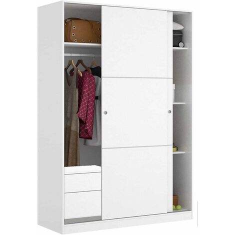 Armario 2 puertas correderas Uniq 180 duehome Ceniza Negro