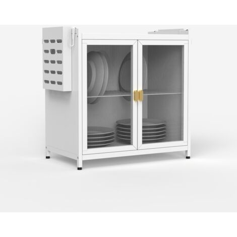 AHD AMAZING HOME DESIGN Mueble armario escurreplatos organizador para cocina 44x28x47cm Arin - Blanco