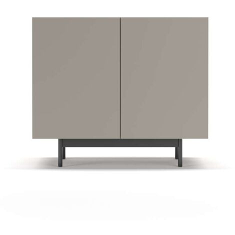 Mueble auxiliar 2 puertas abatibles modelo 601-1 acabado en nogal claro/arena. 78 cm (alto) x 90 cm (ancho) x 34 cm (prof.)