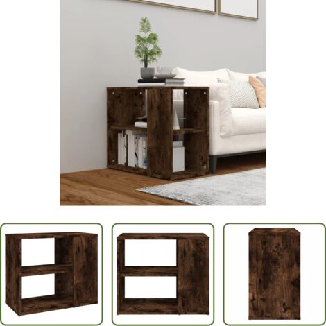 Mueble auxiliar -  Armario auxiliar madera contrachapada roble ahumado 60x30x50 cm