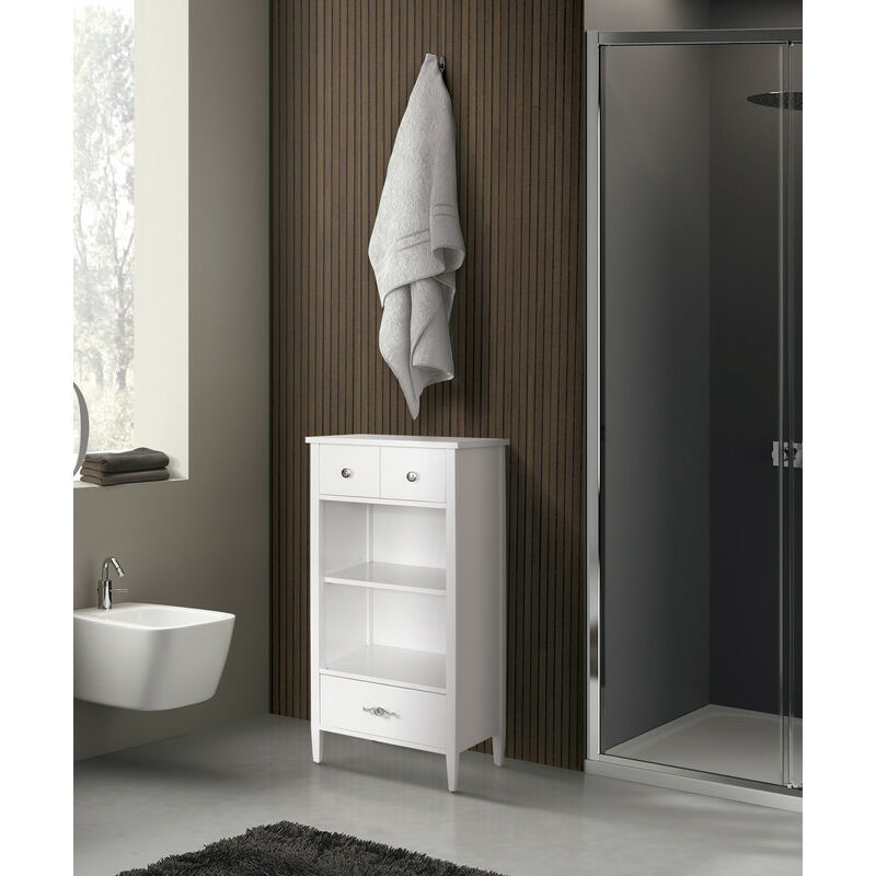 

Mueble Auxiliar, Colecciones, Expositor, Baño, estantes ALTO 98 ANCHO 48 FONDO 35 COLOR blanco - blanco