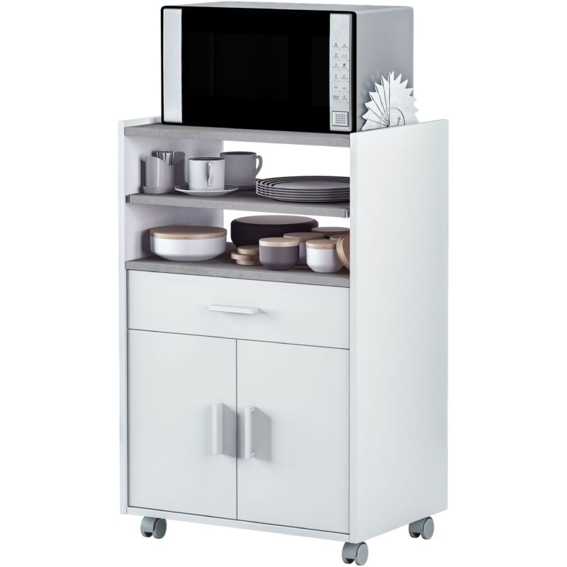 

Mueble microondas Plutón bufe cocina aparador estilo moderno 59x40x92 cm