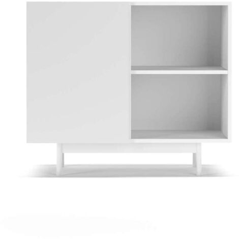 Mueble auxiliar modelo 601-2 acabado en blanco. 78 cm (alto) x 90 cm (ancho) x 34 cm (prof.)
