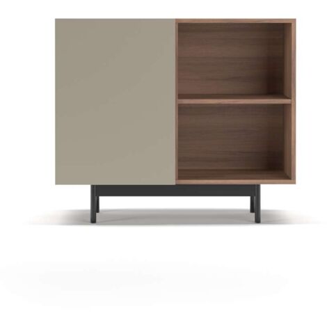 Mueble auxiliar modelo 601-2 acabado en nogal/arena. 78 cm (alto) x 90 cm (ancho) x 34 cm (prof.)