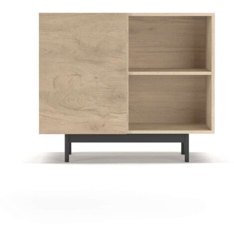 Mueble auxiliar modelo 601-2 acabado en roble. 78 cm (alto) x 90 cm (ancho) x 34 cm (prof.)