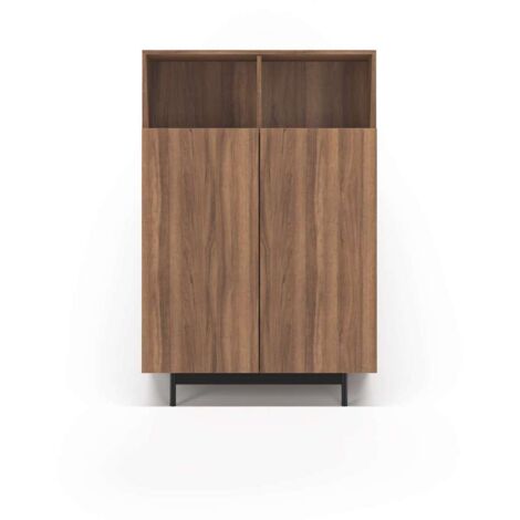 Mueble auxiliar modelo 603-1 acabado nogal, 110 x 90 x 34 (alto x ancho x fondo)