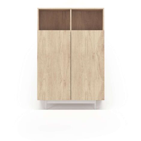 Mueble auxiliar modelo 603-1 acabado roble, 110 x 90 x 34 (alto x ancho x fondo)