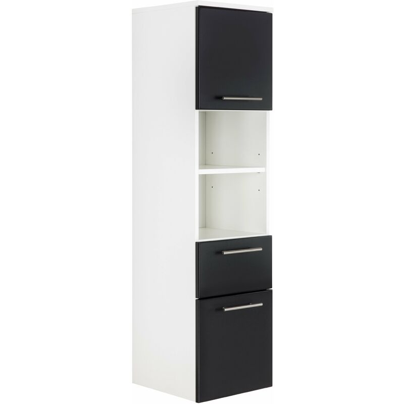 

Emotion - Mueble auxiliar SANTINI 135 cm Blanco mate con Frentes en Negro satinado