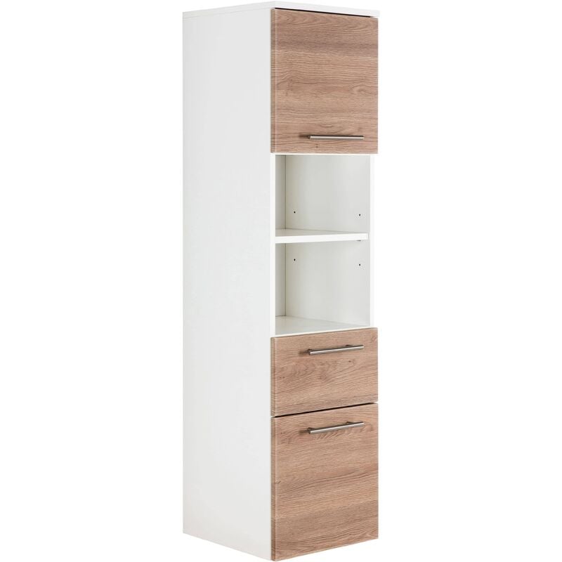 

Emotion - Mueble auxiliar SANTINI 135 cm Blanco mate con Frentes en Roble claro