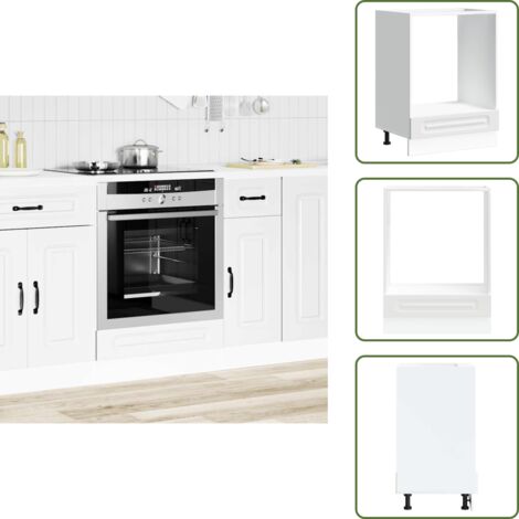 Mueble bajo cocina - vidaXL Mueble de horno Kalmar blanco madera reconstituida - Patas ajustables