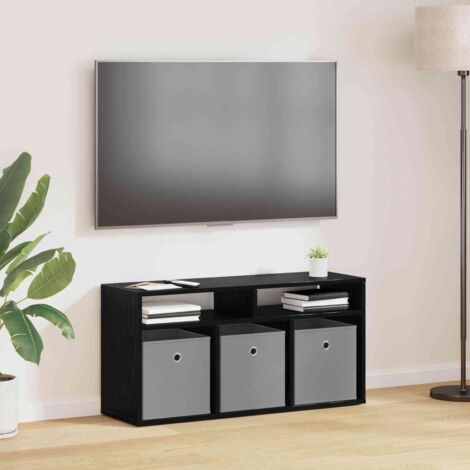 Mueble bajo con cajón Roble Negro 87 x 27,5 x 43 cm