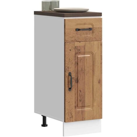 Mueble bajo de cocina Kalmar de madera antigua de ingeniería