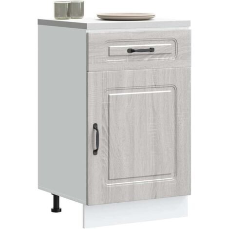 Mueble bajo de cocina Kalmar gris  madera de ingeniería