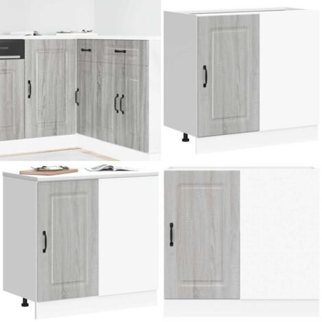 Mueble bajo de cocina Kalmar gris sonoma madera de ingeniería - Almacenamiento de cocina - Mueble de cocina