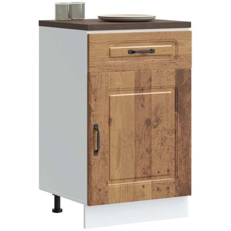 Mueble bajo de cocina Kalmar madera antigua de ingeniería