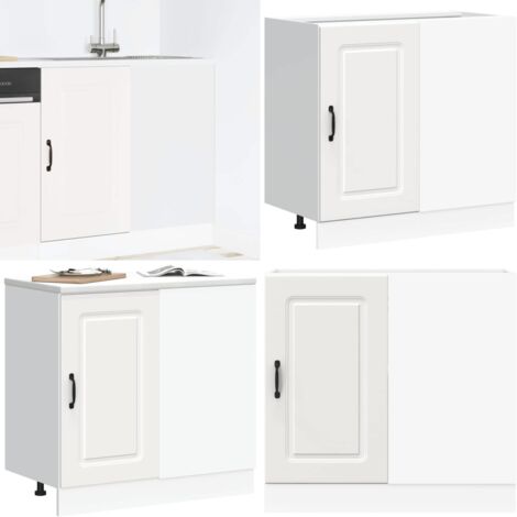 Mueble bajo de cocina Kalmar madera de ingeniería blanca - Almacenamiento de cocina - Muebles de cocina