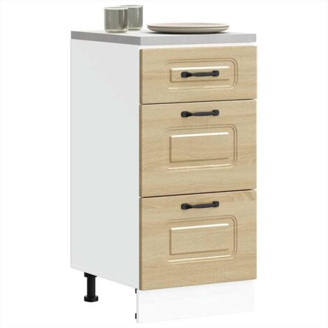 Mueble bajo de cocina Kalmar madera ingeniería de roble