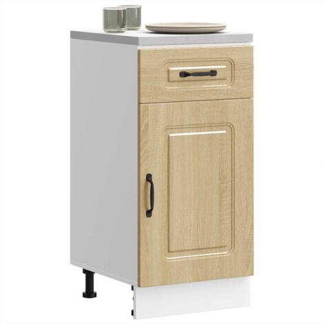 Mueble bajo de cocina Kalmar madera ingeniería de roble