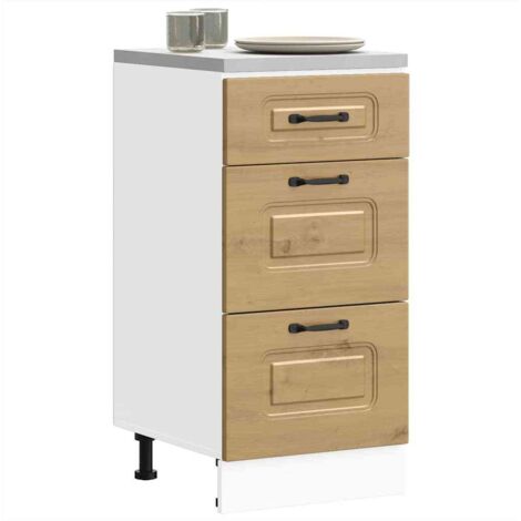 Mueble bajo de cocina Kalmar roble artesanal madera ingeniería