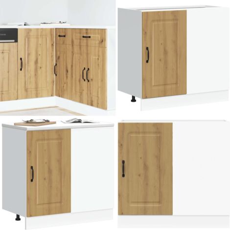 Mueble bajo de cocina Kalmar roble artesanal madera ingeniería - Mueble bajo cocina - Almacenamiento cocina