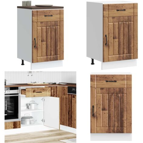 Mueble bajo de cocina Lucca madera vieja - Almacenamiento bajo cocina - Mueble bajo cocina