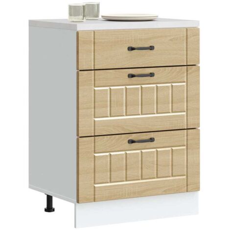 Mueble bajo de cocina Lucca roble