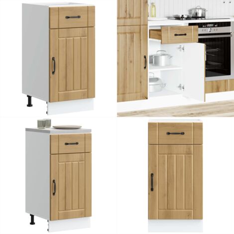 Mueble bajo de cocina Lucca roble artesanal - Almacenamiento bajo cocina - Mueble bajo cocina