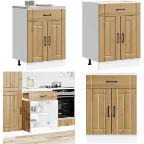 Mueble bajo de cocina Lucca roble artesanal - Almacenamiento bajo cocina - Mueble bajo cocina