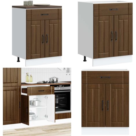 Mueble bajo de cocina Lucca roble marrón - Almacenamiento bajo cocina - Muebles de cocina