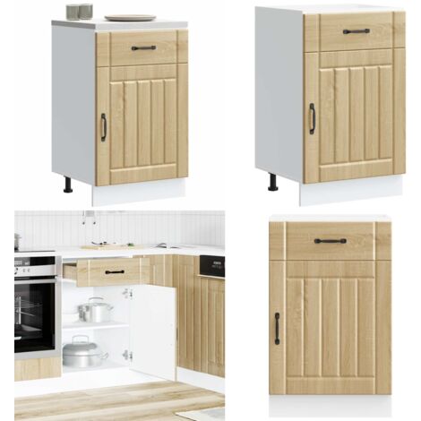 Mueble bajo de cocina Lucca roble sonoma - Almacenamiento bajo cocina - Gabinete de cocina