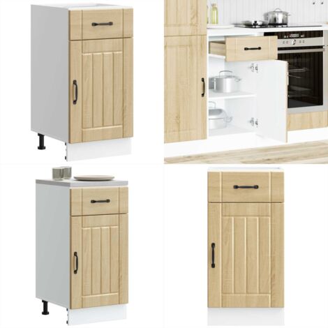 Mueble bajo de cocina Lucca roble sonoma - Almacenamiento bajo cocina - Gabinete de cocina